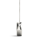White gold Round Diamond Square Bezel Pendant 2