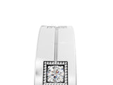 White gold Round Diamond Square Station Mens Band_5