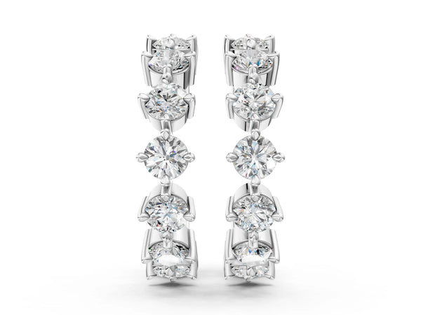 Platinum Round Diamond Starlight Ear Cuff