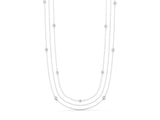 White gold Round Diamond Station Necklace_34