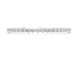 White gold Round Diamond Tennis Bracelet with Bezel Setting and Box Clasp_4