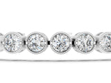 White gold Round Diamond Tennis Bracelet with Bezel Setting and Box Clasp_7