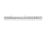 White gold Round Diamond Tennis Bracelet with Box Chain and Basket Prong Setting