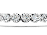 White gold Round Diamond Tennis Bracelet with Box Chain and Basket Prong Setting_1