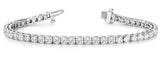 White gold Round Diamond Tennis Bracelet with Box Clasp and Four-Prong Setting