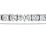 White gold Round Diamond Tennis Bracelet with Channel Setting and Box Clasp_1