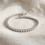 White gold Round Diamond Tennis Bracelet with Four-Prong Setting on a White Gold Band_17