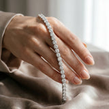 White gold Round Diamond Tennis Bracelet with Four-Prong Setting on a White Gold Band_6