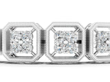 White gold Round Diamond Tennis Bracelet with Milgrain Bezel Setting_5