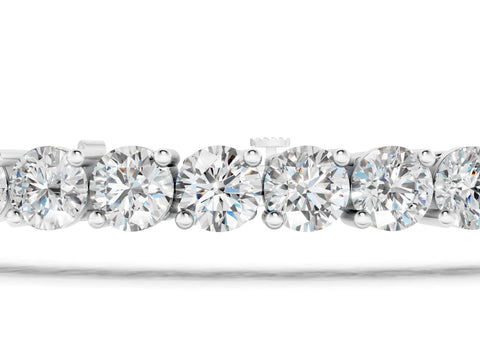 White gold Round Diamond Tennis Bracelet with Prong Setting and Box Clasp_1