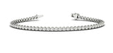 White gold Round Diamond Tennis Bracelet with Prong Setting on a Classic Chain Band