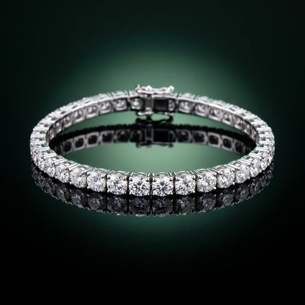 White gold Round Diamond Tennis Bracelet with Prong Setting