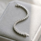 White gold Round Diamond Tennis Bracelet with Prong Setting_16