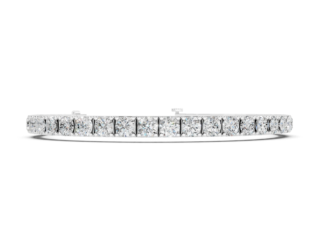 White gold Round Diamond Tennis Bracelet with Prong Setting_9