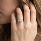 White gold Round Diamond Three-Stone Engagement Ring with Prong Setting and Pavé Band_27