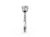 White gold Round Diamond Three-Stone Pave Band with Four-Prong Setting_60