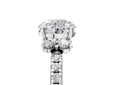 White gold Round Diamond Three-Stone Pave Band with Four-Prong Setting_62