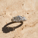 White gold Round Diamond Three-Stone Ring with Four-Prong Setting and Pavé Band_25