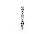 White gold Round Diamond Twist Eternity Band with Bezel Setting_14
