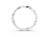 White gold Round Diamond Twist Eternity Band with Bezel Setting_15