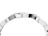 White gold Round Diamond Twist Eternity Band with Bezel Setting_16