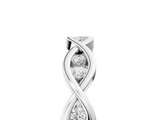 White gold Round Diamond Twist Eternity Band with Bezel Setting_17