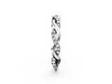 White gold Round Diamond Twist Eternity Band with Pavé Setting_37