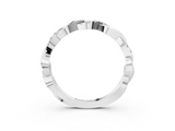 White gold Round Diamond Twist Eternity Band with Pavé Setting_38