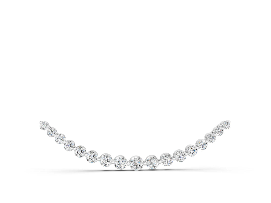 White gold Round Diamond V-Prong Bar Pendant_16