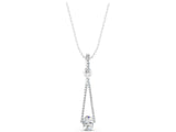 White gold Round Diamond V-Prong Pavé Pendant_14