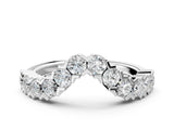 White gold Round Diamond V-Shaped Prong Set Eternity Band_2