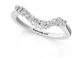 White gold Round Diamond V-Shaped White Gold Band with Prong Setting_21