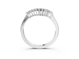 White gold Round Diamond V-Shaped White Gold Band with Prong Setting_23