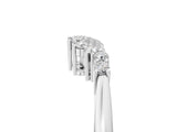 White gold Round Diamond V-Shaped White Gold Band with Prong Setting_25