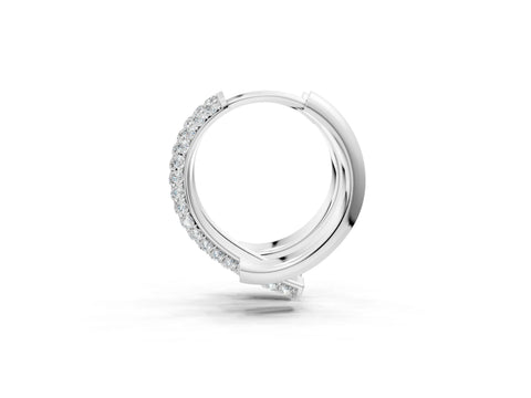 White gold Round Diamond Vega Bypass Hoop Earrings_1