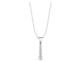 White gold Round Diamond Vertical Pendant with Prong Setting_1
