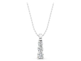 White gold Round Diamond Vertical Prong Pendant_4