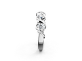 White gold Round Diamond Wave Band with Channel Setting and Shared Prongs_14
