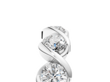 White gold Round Diamond Wave Band with Channel Setting and Shared Prongs_17