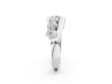 White gold Round Diamond Wave Band with Channel and Shared Prong Setting_31