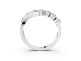 White gold Round Diamond Wave Band with Channel and Shared Prong Setting_32