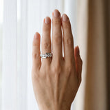 White gold Round Diamond Wave Band with Channel and Shared Prong Setting_41