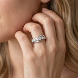 White gold Round Diamond Wave Band with Channel and Shared Prong Setting_43