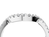 White gold Round Diamond Wavy Eternity Band with Prong Setting_16