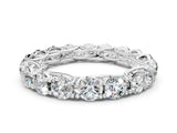 White gold Round Diamond Woven Full Eternity Band_6
