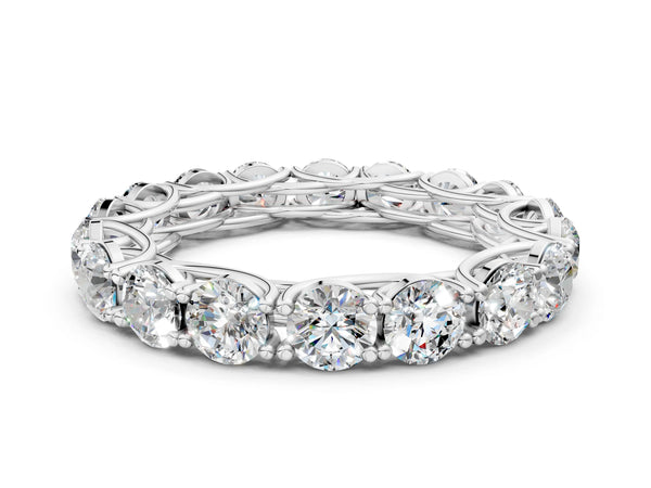 Platinum Round Diamond Woven Full Eternity Band