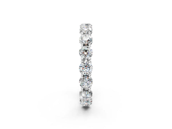 Platinum Round Diamond Woven Full Eternity Band