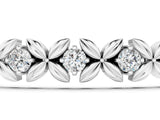 White gold Round Diamond XOXO Tennis Bracelet with Four-Prong Setting_3