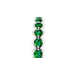 White gold Round Emerald Bezel Set Eternity Band_11