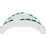 White gold Round Emerald Channel-Set Chevron Band_10